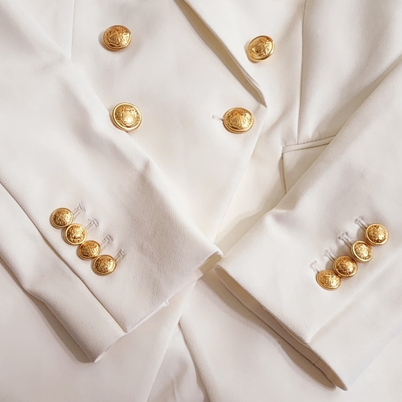 Express Editor Double Breasted Blazer in White NWT Size XS - Picture 9 of 13